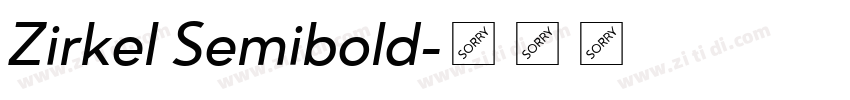Zirkel Semibold字体转换